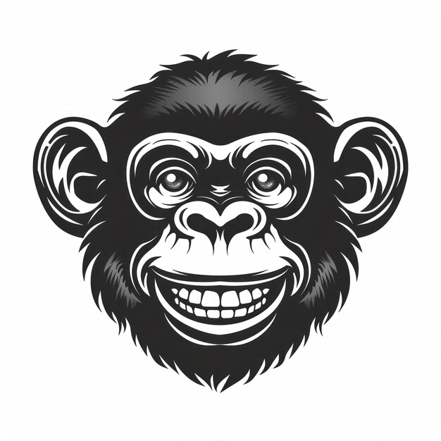 Foto generative ki für das monkey-vektor-logotyp