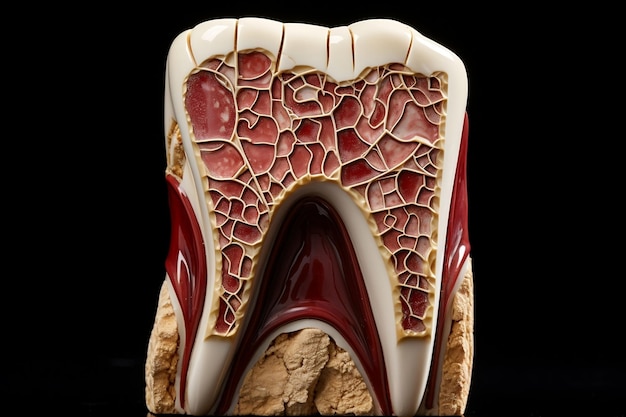 Foto generative ki für geschnittene keramikzähne