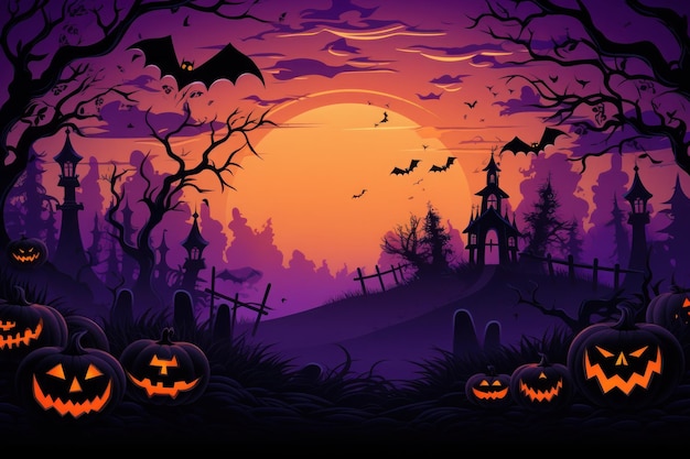 Generative KI für Halloween-Hintergrund