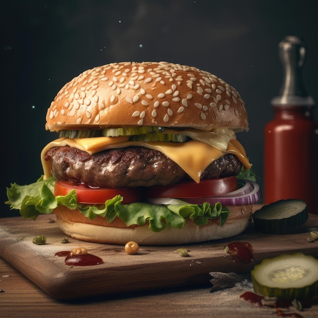 Generative KI für Hamburger Food-Fotografie