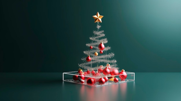 Generative KI für Weihnachtsbaum und Geschenkbox