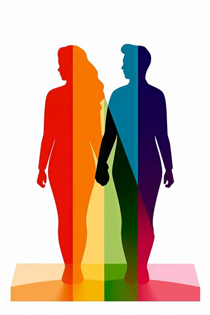 Foto generative ki-illustration von lgbt-bezogenen hintergrundzeichnungen mit den farben des regenbogens