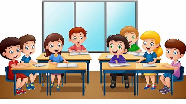 Generative KI-Lehrer und Schüler im Klassenzimmer