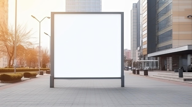 Generative KI Realistische Straßenplakatwand für Präsentationswerbung im Freien