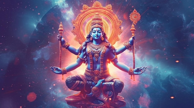 Generative KI und hinduistische Götter erschaffen das Universum aus dem Kern der Galaxie