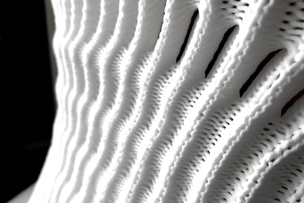 Generative KI Weißes 3D-Druckstück 3D-Druckdetails