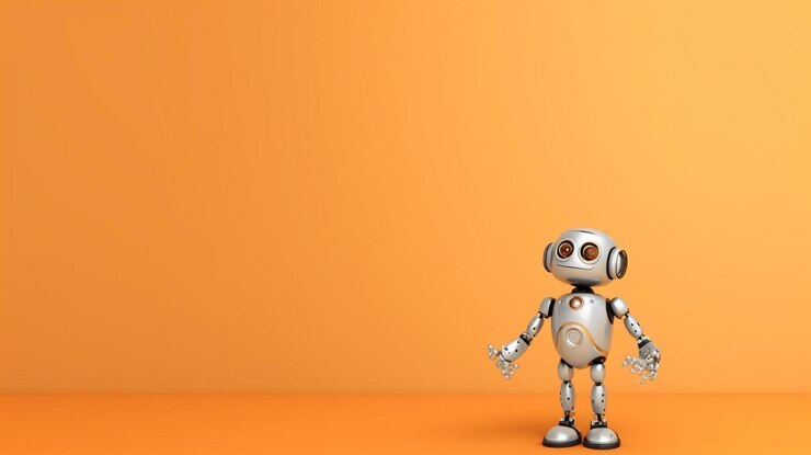 Generativo AI futurim Robot con un espacio de copia