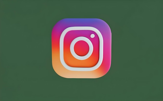 Se generó un icono de Instagram en 3D