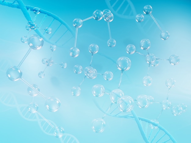 Genética do DNA cromossômico de humanos na interface virtual. Conceito de ciência médica, ilustração 3D