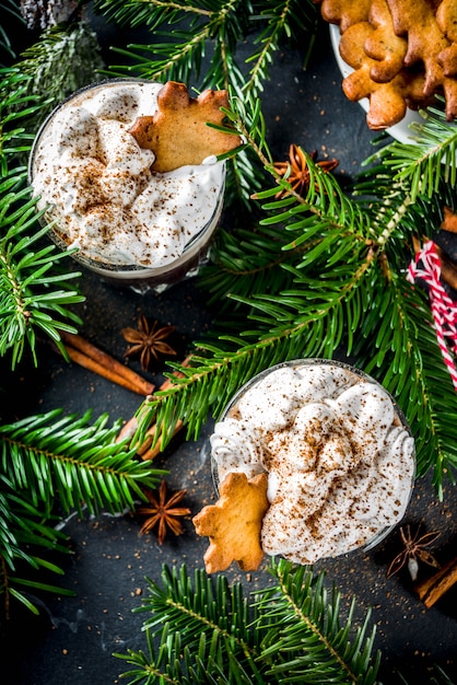 Gengibre de Natal chocolate quente