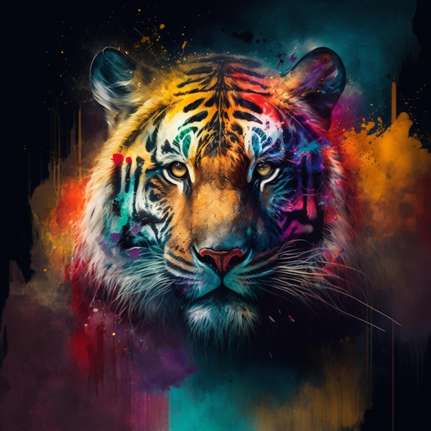 Genial diseño de ilustración de tigre