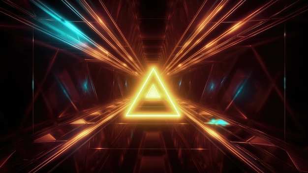Genial fondo abstracto futurista con luz de neón brillante AI generativo AIG21