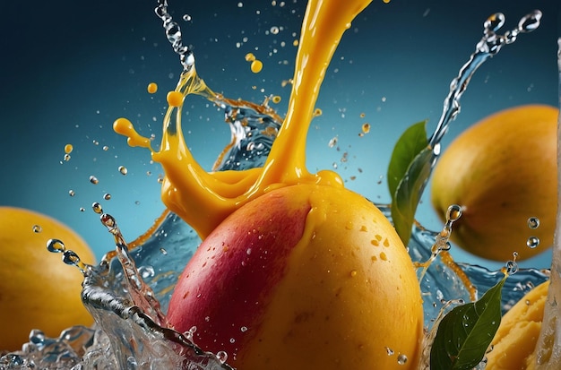 Genießen Sie den süßen Mango-Splash