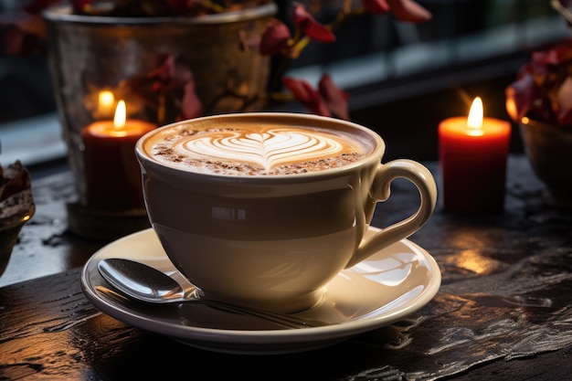 Genießen Sie heißen Kaffee in einer einladenden, generativen Atmosphäre