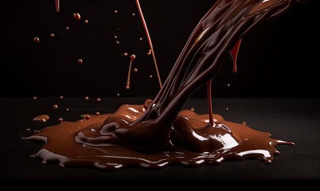 Genießen Sie jeden Tropfen cremiger heißer Schokolade. Erstellen Sie mit generativen KI-Tools
