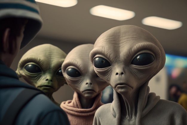 Gente alienígena en una escena de la película alienígena.