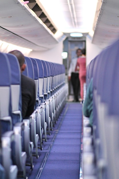 Foto gente en el avión