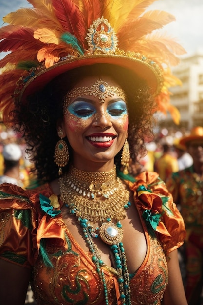 Foto la gente del carnaval se divierte en la hierba en una fiesta al aire libre