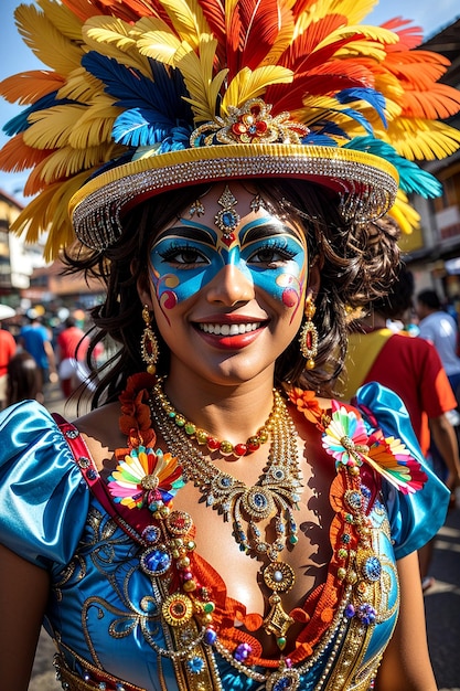 Foto la gente del carnaval se divierte en la hierba en una fiesta al aire libre