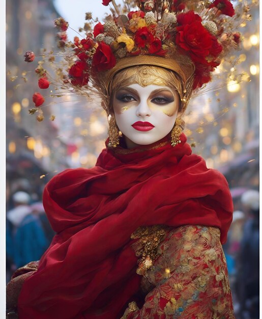 La gente celebra el carnaval.