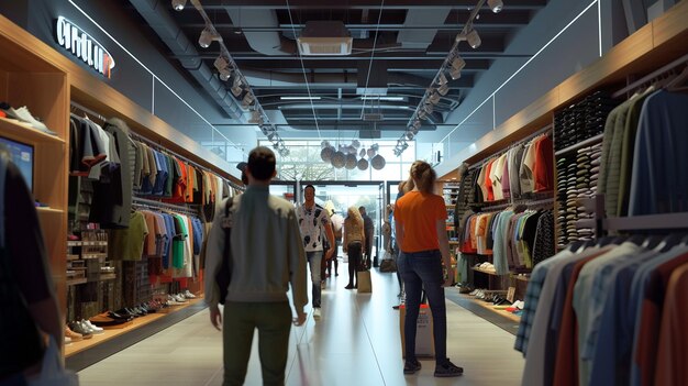 gente comprando dentro de la tienda