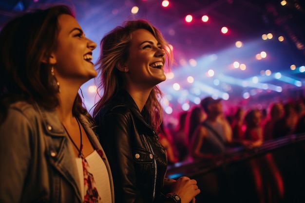 Gente en un concierto en un festival de música