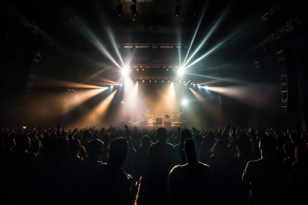 Gente en un concierto de música AI generativa