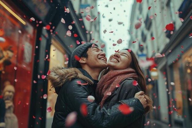 Foto la gente enamorada celebra el día de san valentín el día del amor pragma