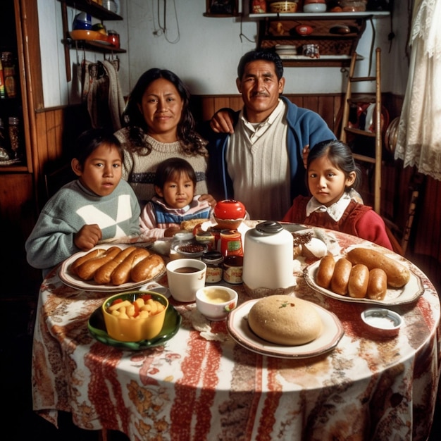 Gente de la familia colombiana