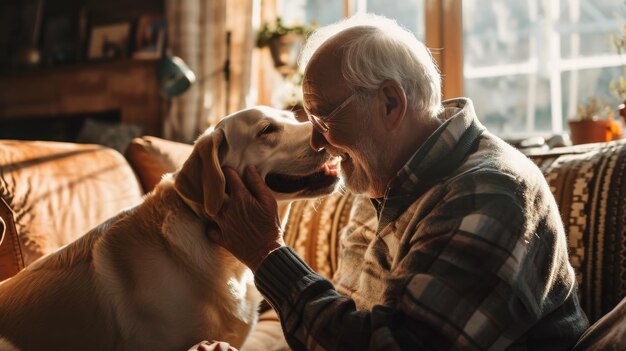 gente feliz en casa con mascota favorita amor y amistad pragma