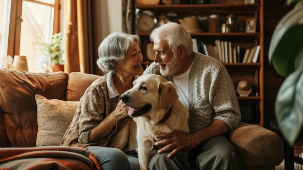 gente feliz en casa con mascota favorita amor y amistad pragma