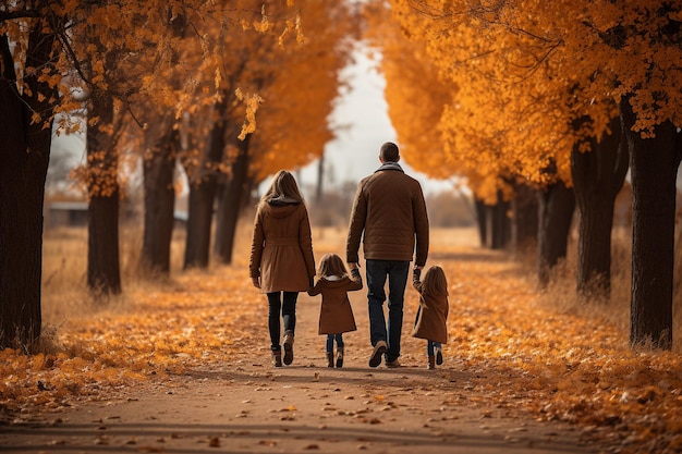 Gente de fondo de otoño