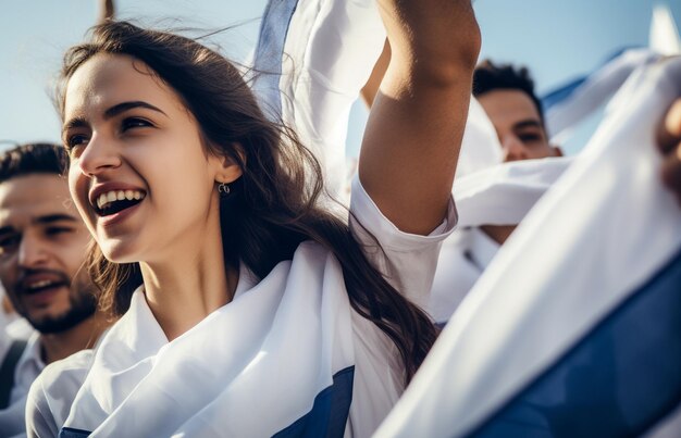 Gente israelí marchando por la calle pidiendo paz Judíos en contra de la guerra y buscando un hogar pacífico