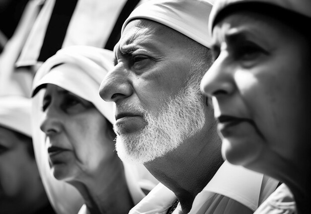 Foto gente israelí marchando por la calle pidiendo paz judíos en contra de la guerra y buscando un hogar pacífico