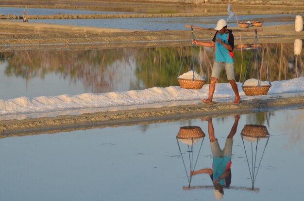 Foto gente en el lago