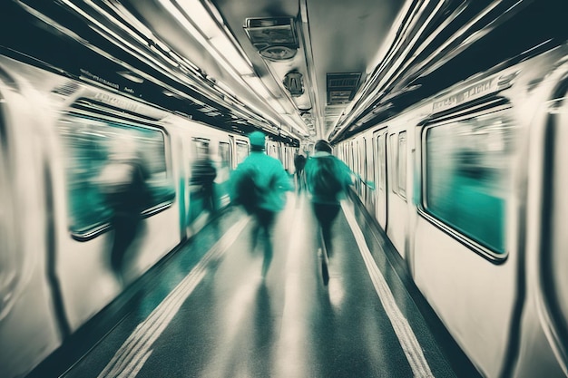 gente en el metro