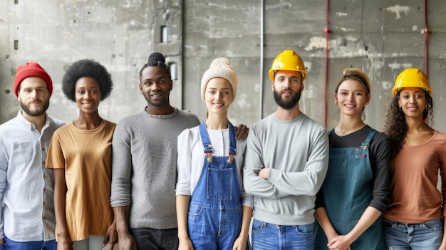 Foto gente multiétnica diversa concepto de trabajos diversos