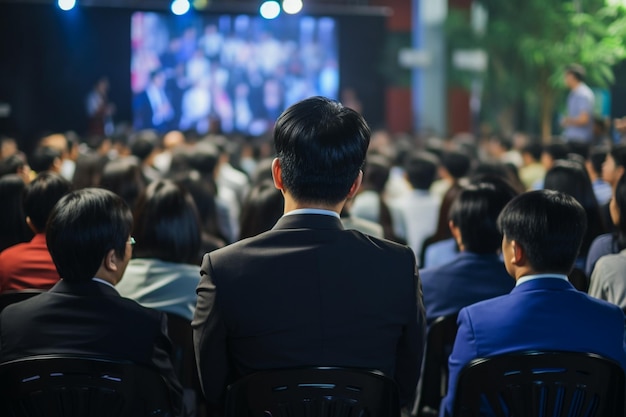 Gente de negocios y orador en la sala de conferencias Audiencia en la sala de conferencias Concepto de negocios y emprendimiento