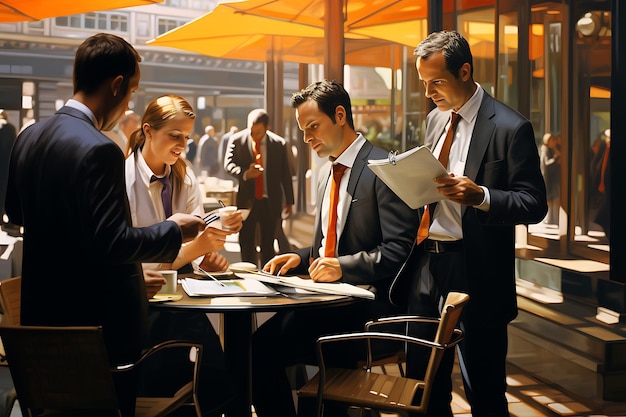 gente de negocios trabajando juntos como un equipo