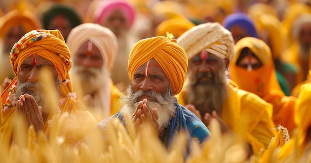 La gente sikh celebra el Vaisakhi