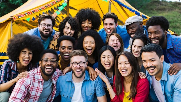 La gente sonriendo para una foto