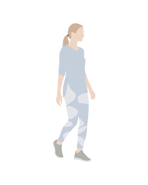 Gente de vector plano e ilustración mujer con traje casual