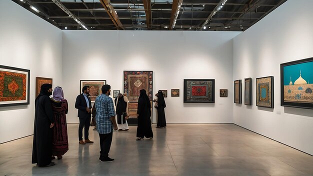 La gente visita el Museo de Dubai