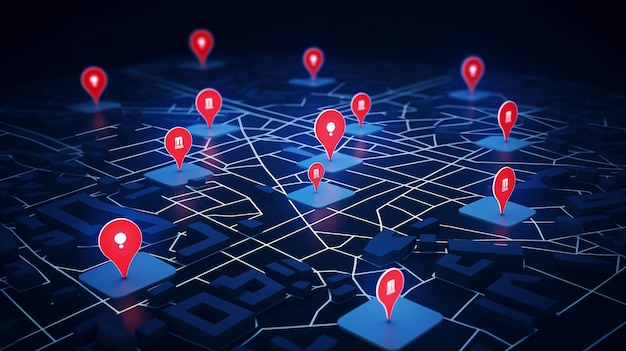 Geofencing-Technologie als Konzeptkonzept für gezielte Gebietsmarketing-Alerts Generative KI