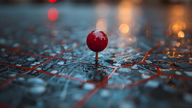 Foto geofencing urbano identificando o futuro em um conceito de cidade modelo infraestrutura de cidade inteligente integração de serviços baseados em localização iot estratégias de planejamento urbano