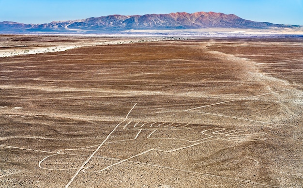 El geoglifo de las manos en Nazca en Perú