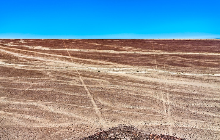 Foto geoglifos e linhas de nazca no peru