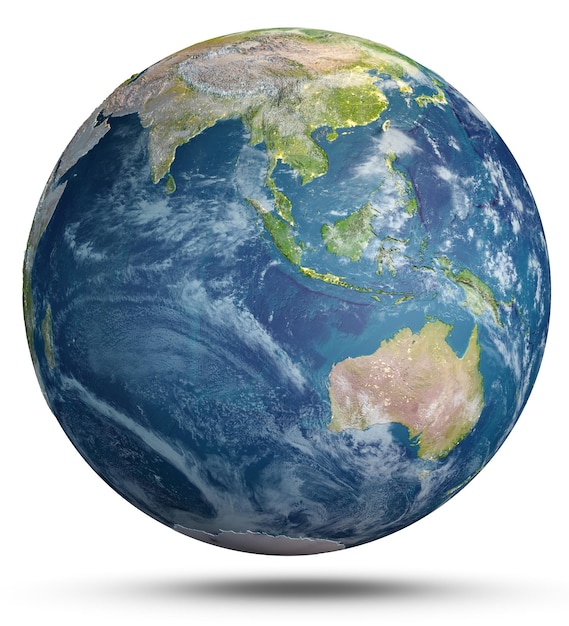 Geographie des Planeten Erde. Elemente dieses Bildes, bereitgestellt von der NASA 3D-Rendering