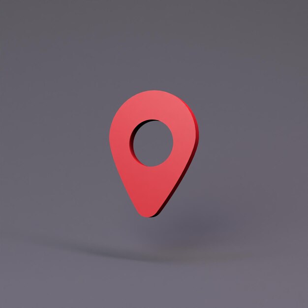 Geolocation-Symbol 3D-Darstellung