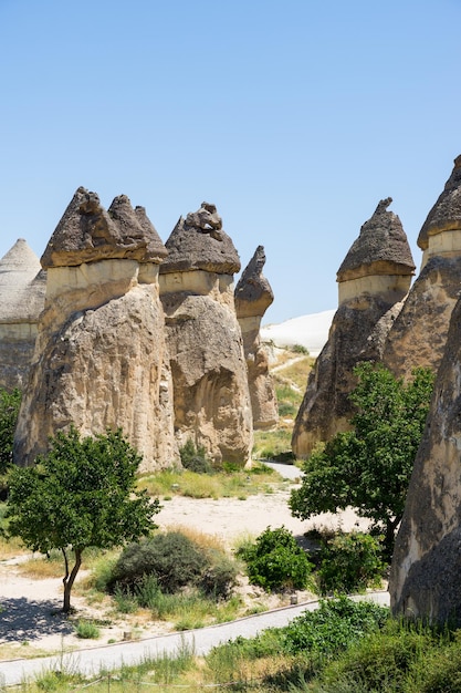 Geologische Formationen im Imagination Valley in Kappadokien Türkei